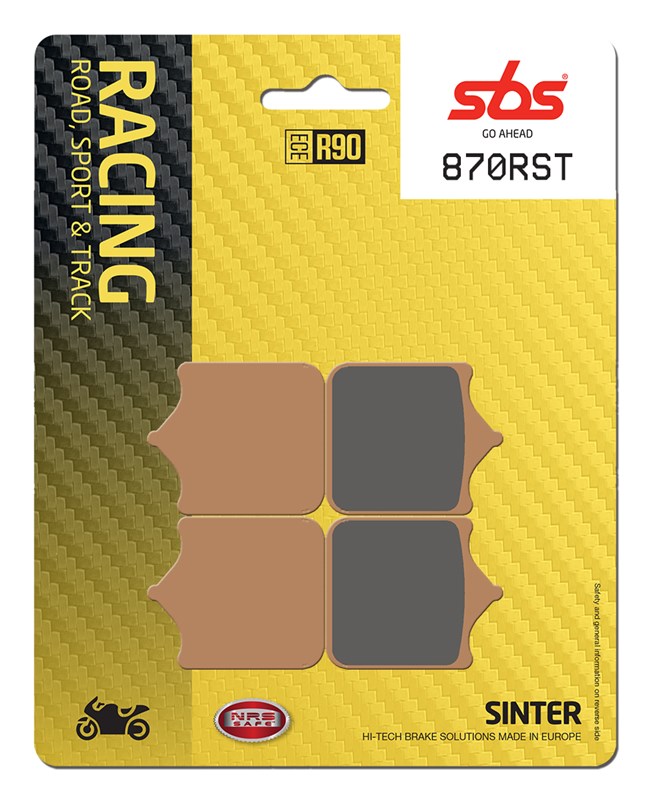 SBS brake pads KH604/4 track and sport sinteredcolour gold BMW S1000R/rr 09- front (870RST)